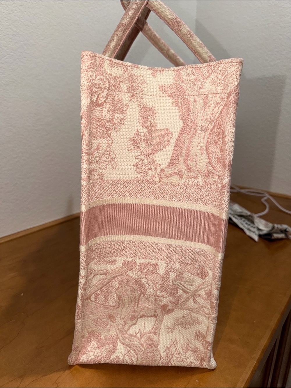 Dior Pink Toile de Jouy Large Book Tote Bag - Picture 5 of 15